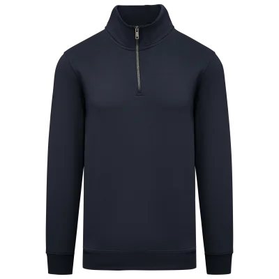 Sweat-shirt écoresponsable à col montant zippé homme