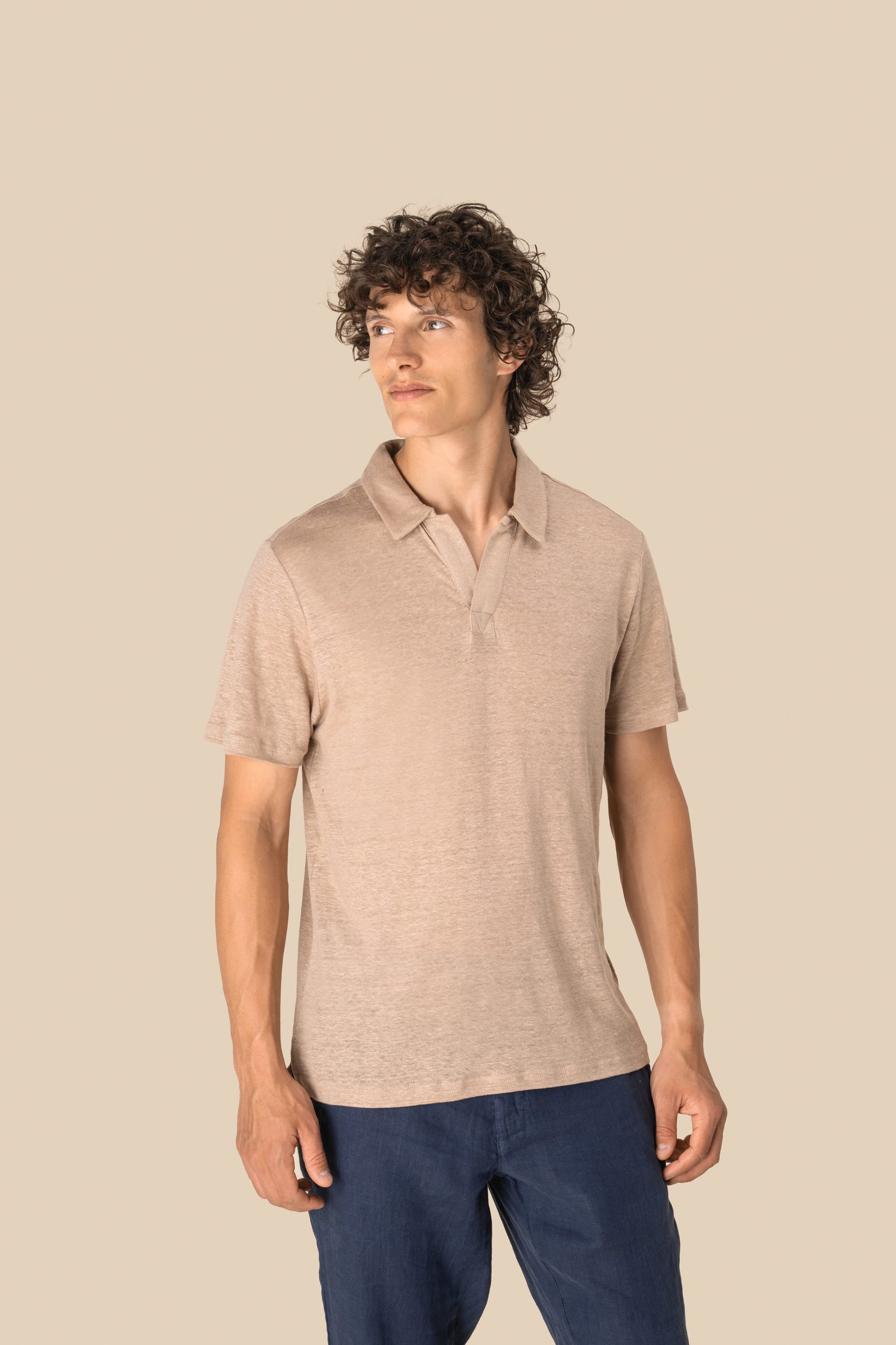 Polo en lin homme