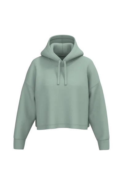 Sweat-shirt crop à capuche femme
