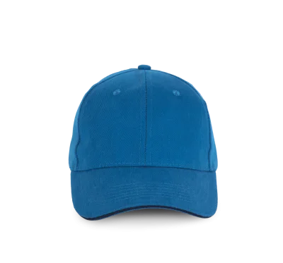 Casquette en coton biologique à sandwich contrasté - 6 panneaux