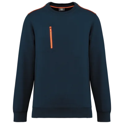 Sweat-shirt Day To Day zip poche contrastée unisexe