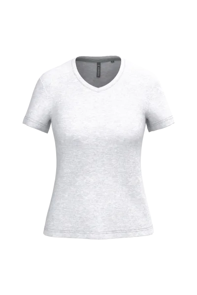 T-shirt col V manches courtes femme