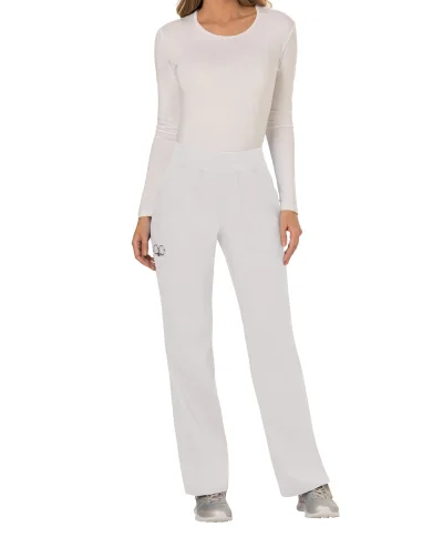 Pantalon cargo à taille moyenne à enfiler femme