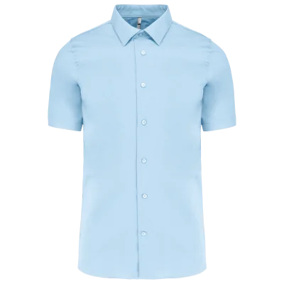 Chemise coton / élasthanne manches courtes