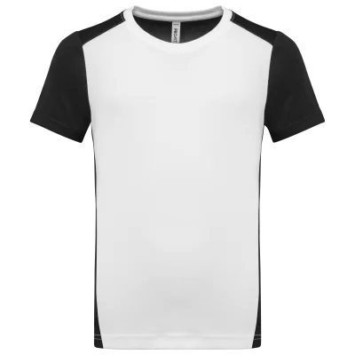 T-shirt de sport écoresponsable bicolore enfant