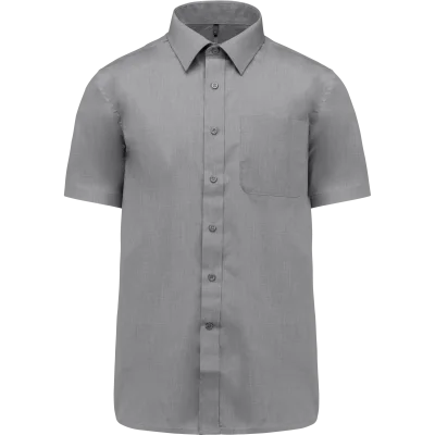 Chemise popeline polycoton manches courtes entretien facile homme