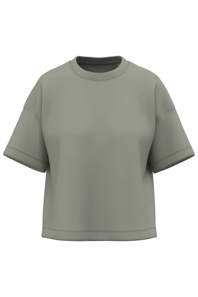 T-shirt écoresponsable boxy à épaules tombantes femme