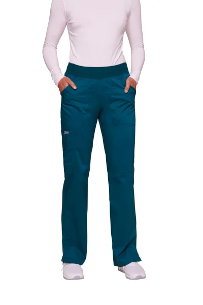 Pantalon cargo à taille moyenne à enfiler femme
