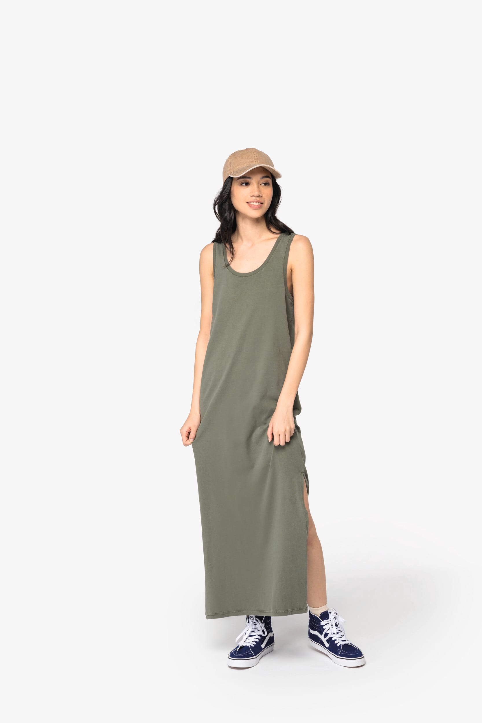 Robe écoresponsable délavée en jersey femme