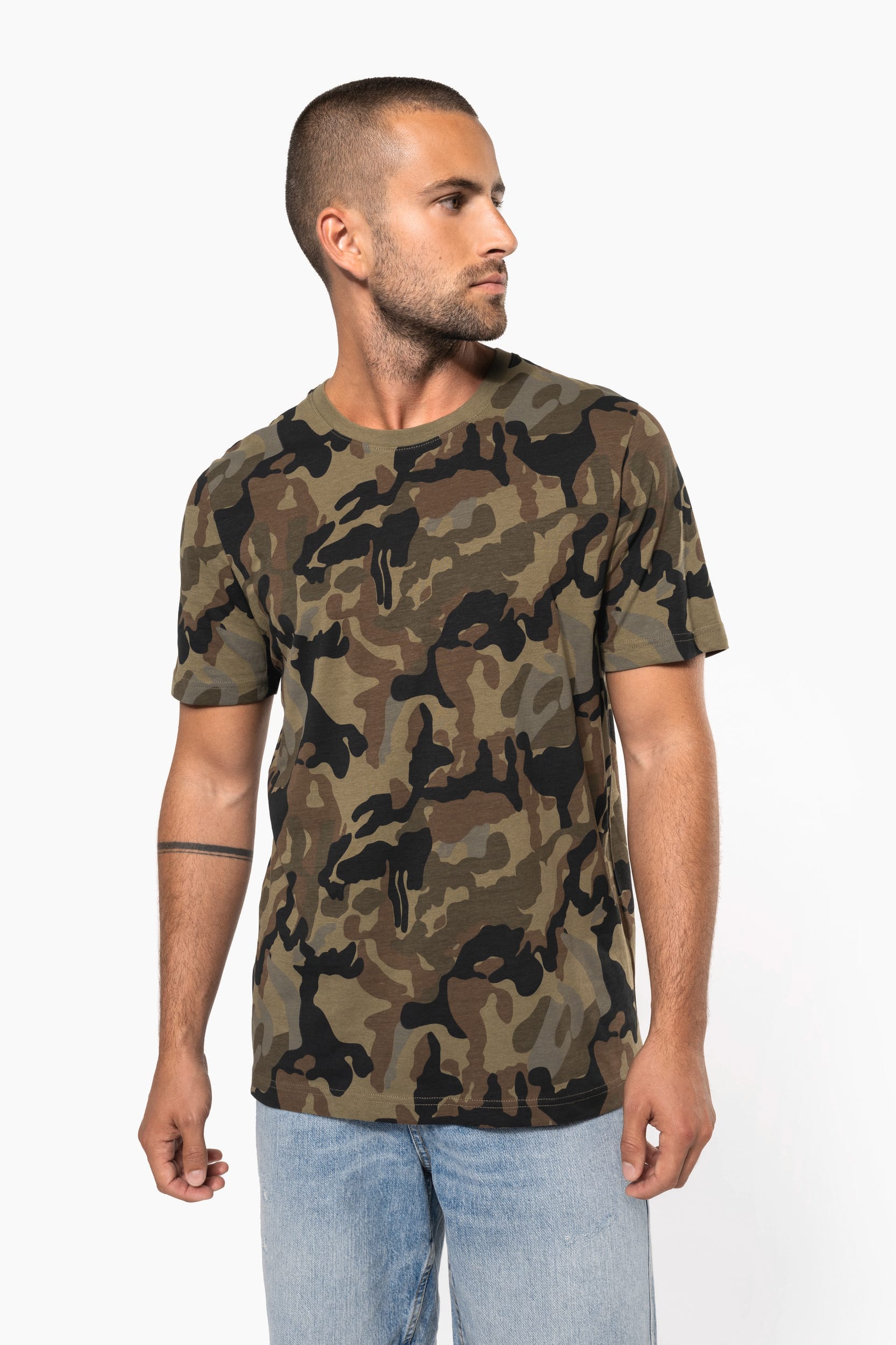 T-shirt camo manches courtes homme