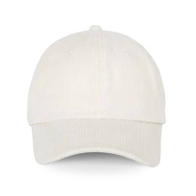 Casquette en velours profil bas