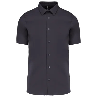 Chemise coton / élasthanne manches courtes