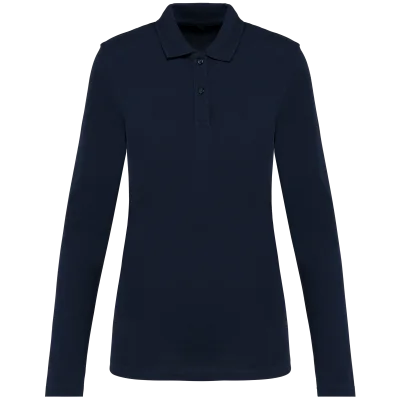 Polo Supima® manches longues femme