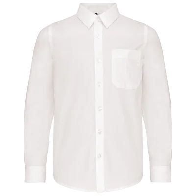 Chemise popeline manches longues enfant