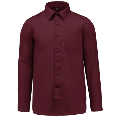Chemise popeline polycoton entretien facile homme