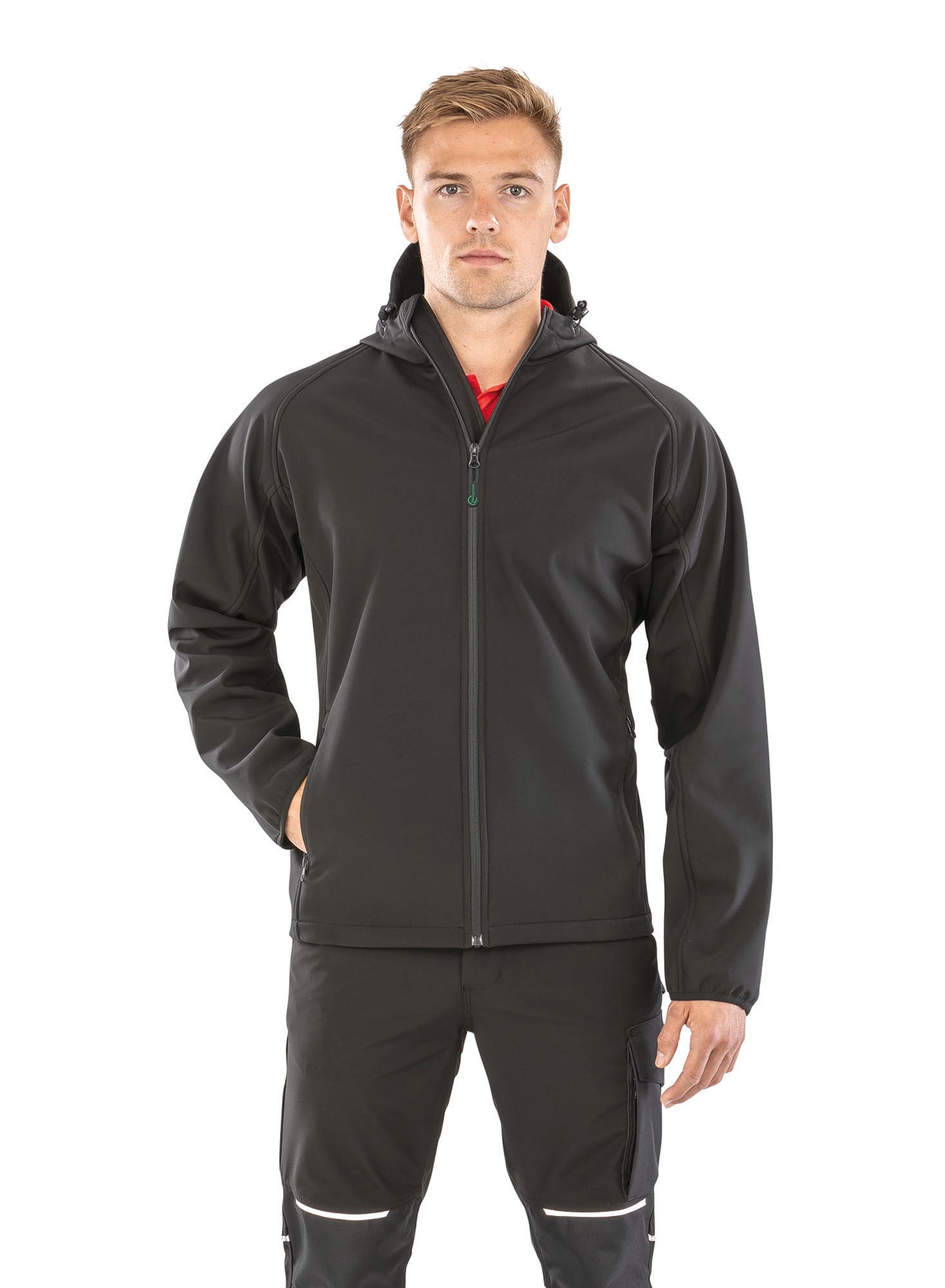 Veste softshell recyclée 3 couches à capuche homme