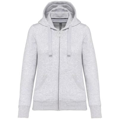 Sweat-shirt zippé capuche femme