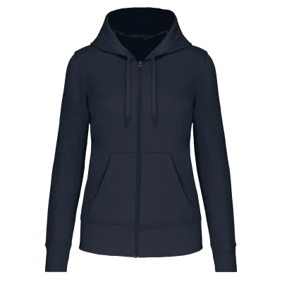 Sweat-shirt écoresponsable zippé à capuche femme