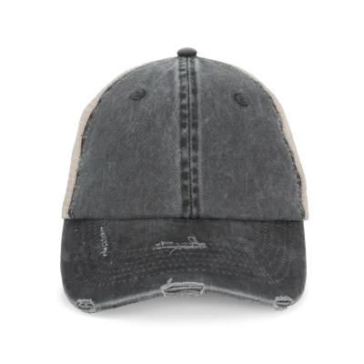 Casquette trucker écoresponsable effet déchiré unisexe