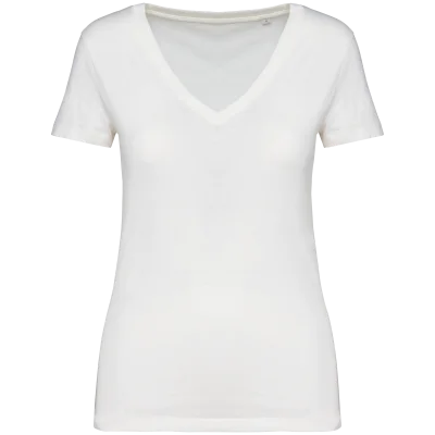 T-shirt écoresponsable col V femme