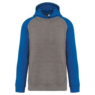 Sweat-shirt capuche bicolore enfant