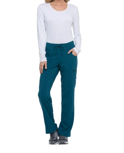 Pantalon à taille mi-haute avec cordon de serrage pour femme