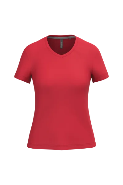 T-shirt col V manches courtes femme