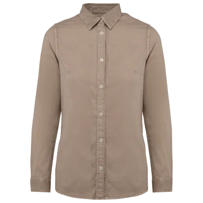 Chemise écoresponsable délavée femme