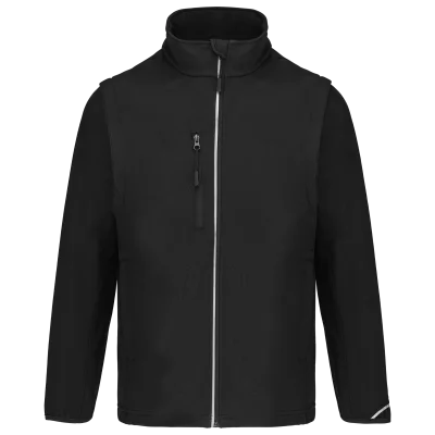 Veste softshell sport manches amovibles unisexe