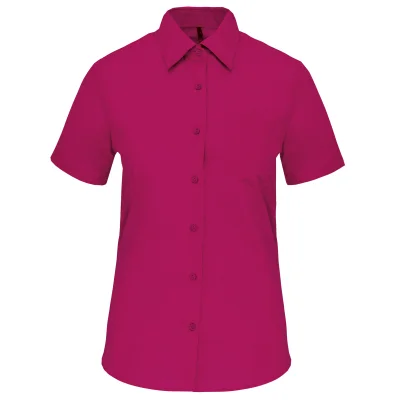 Chemise popeline polycoton manches courtes entretien facile femme