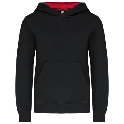 Sweat-shirt capuche contrastée enfant