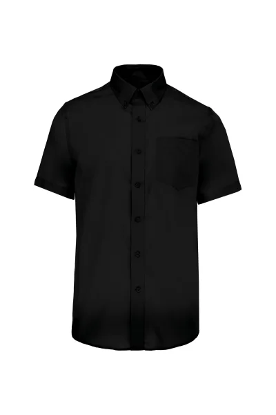 Chemise micro-sergé manches courtes sans repassage