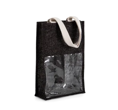Sac porte-bouteilles en jute
