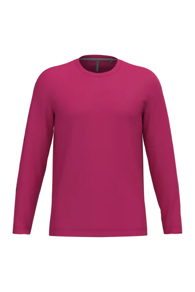 T-shirt col rond manches longues homme