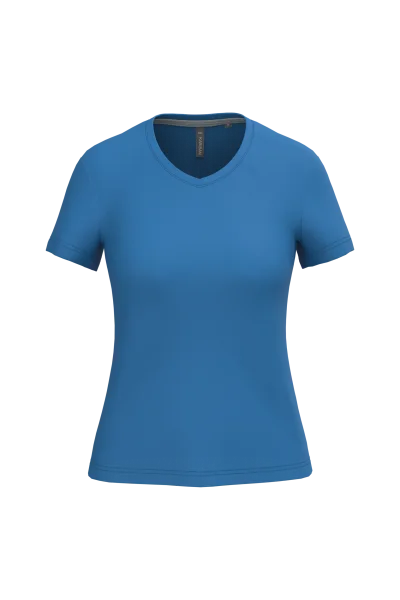T-shirt col V manches courtes femme