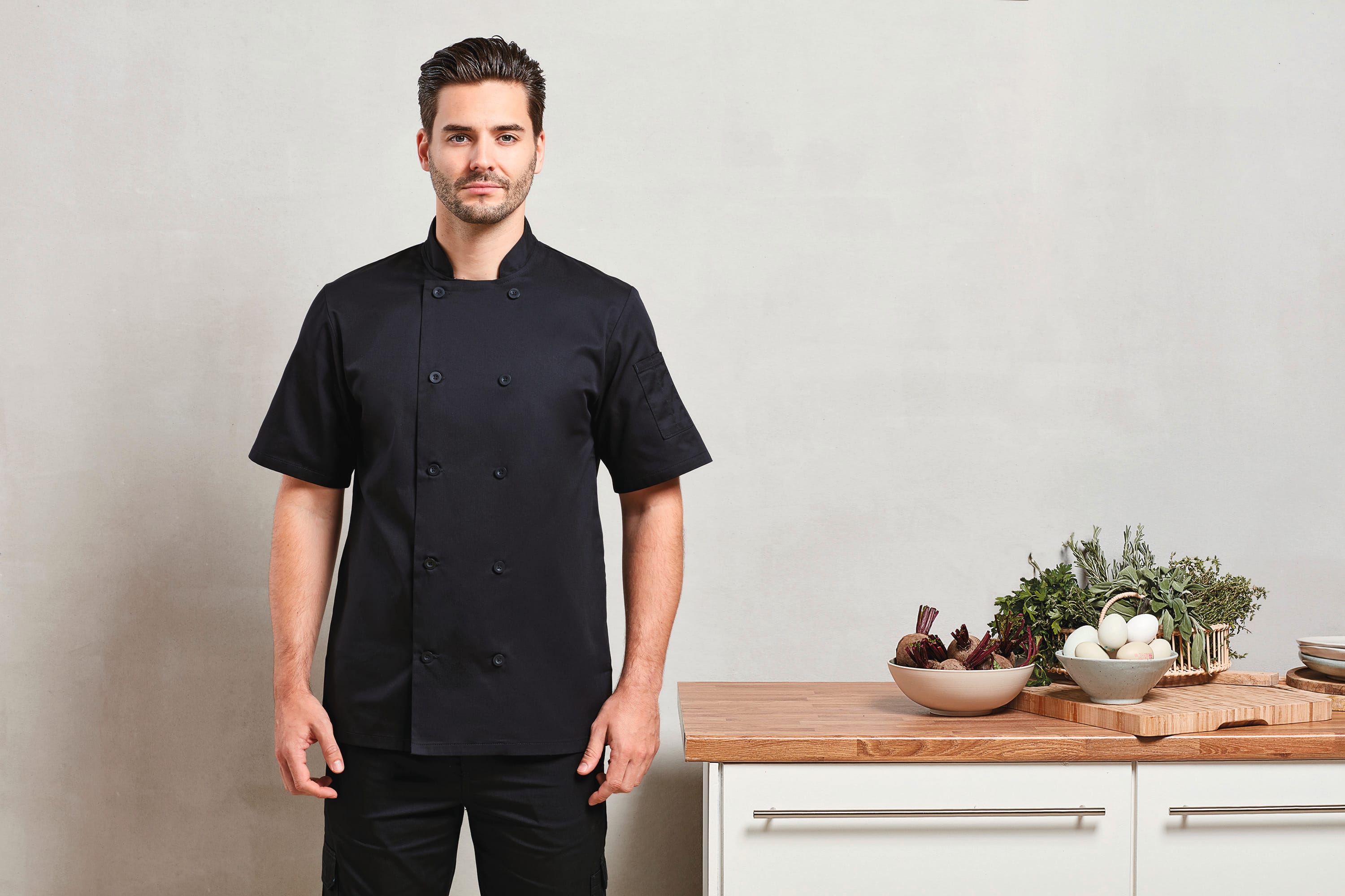 Veste de cuisine manches courtes