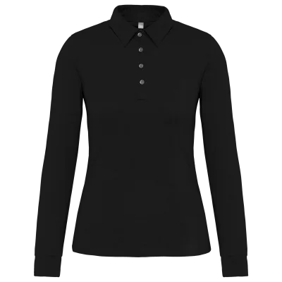 Polo jersey manches longues femme