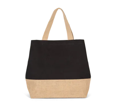Sac shopping en toiles de coton et jute