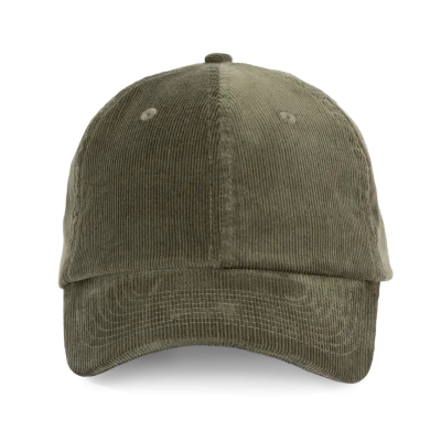 Casquette en velours profil bas