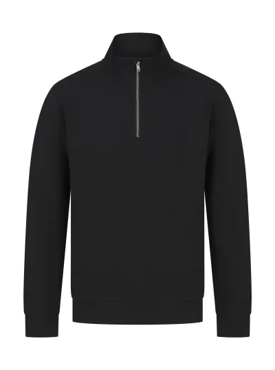 Sweat-shirt col zippé unisexe