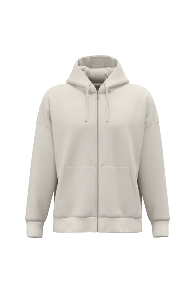 Sweat-shirt écoresponsable zippé à capuche oversize unisexe