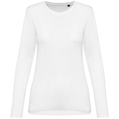 T-shirt Supima® col rond manches longues femme