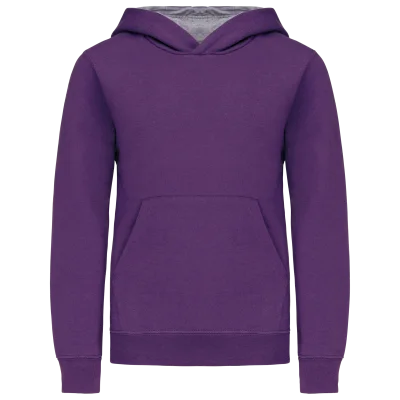 Sweat-shirt capuche contrastée enfant