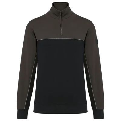 Sweat-shirt écoresponsable col zippé unisexe
