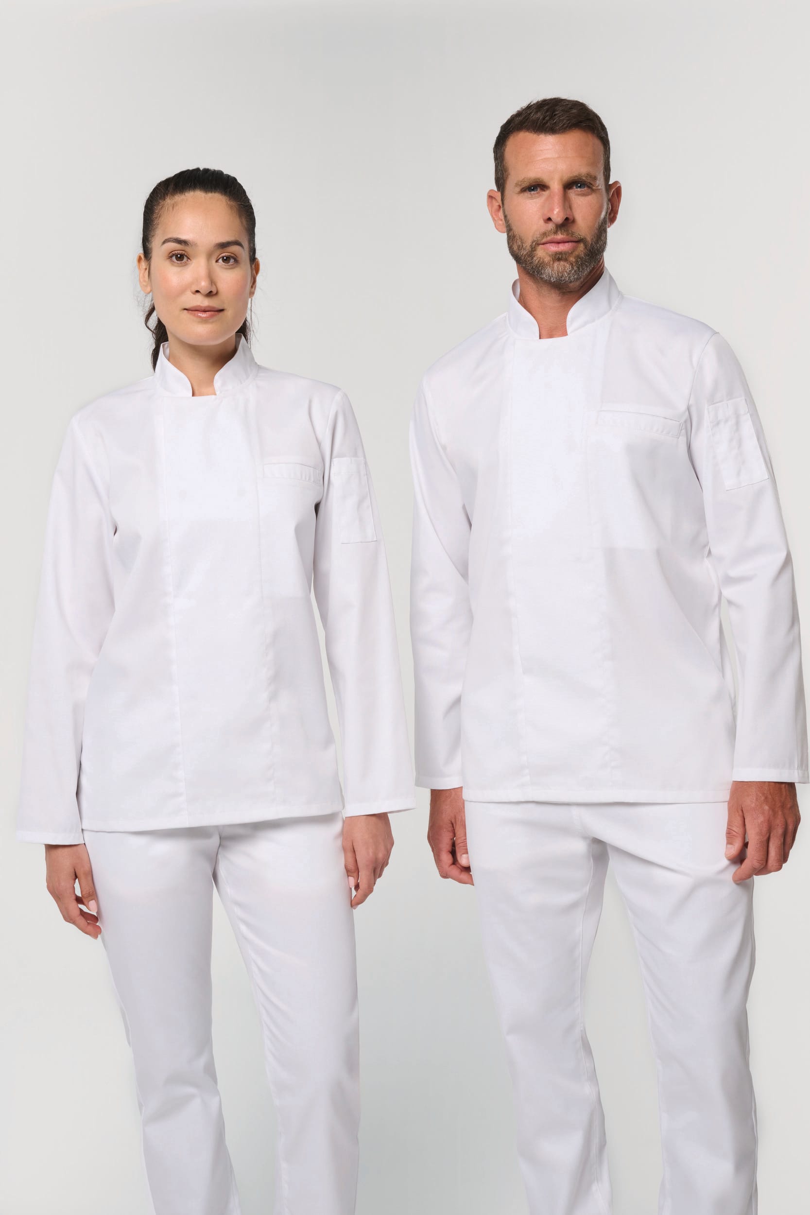 Veste de cuisine écoresponsable et respirante manches longues unisexe