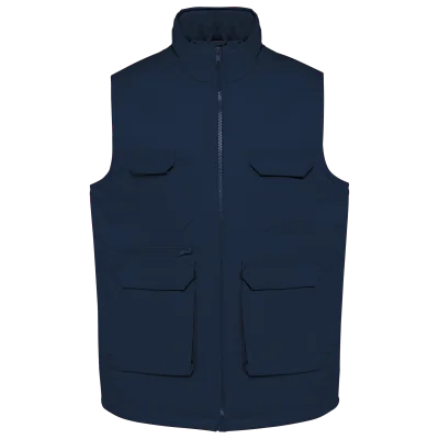 Gilet polycoton multipoches rembourré unisexe