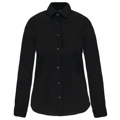Chemise coton / élasthanne manches longues femme