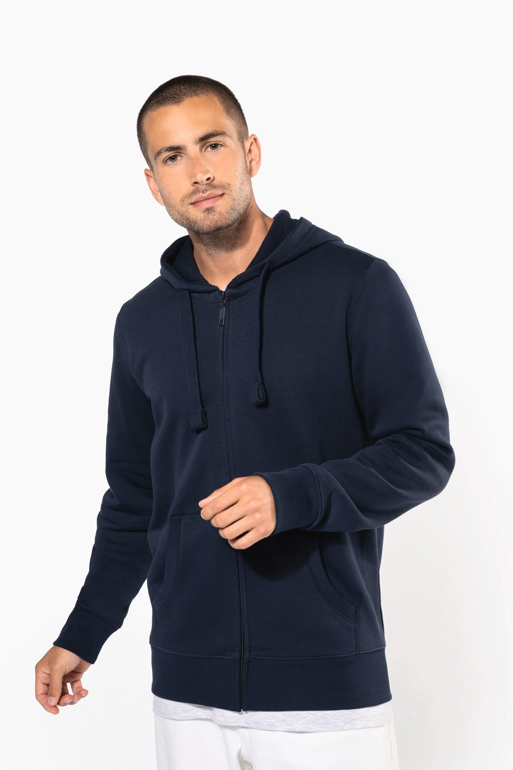 Sweat-shirt zippé capuche homme