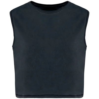 T-shirt écoresponsable crop sans manche femme