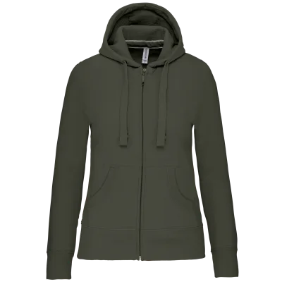 Sweat-shirt zippé capuche femme